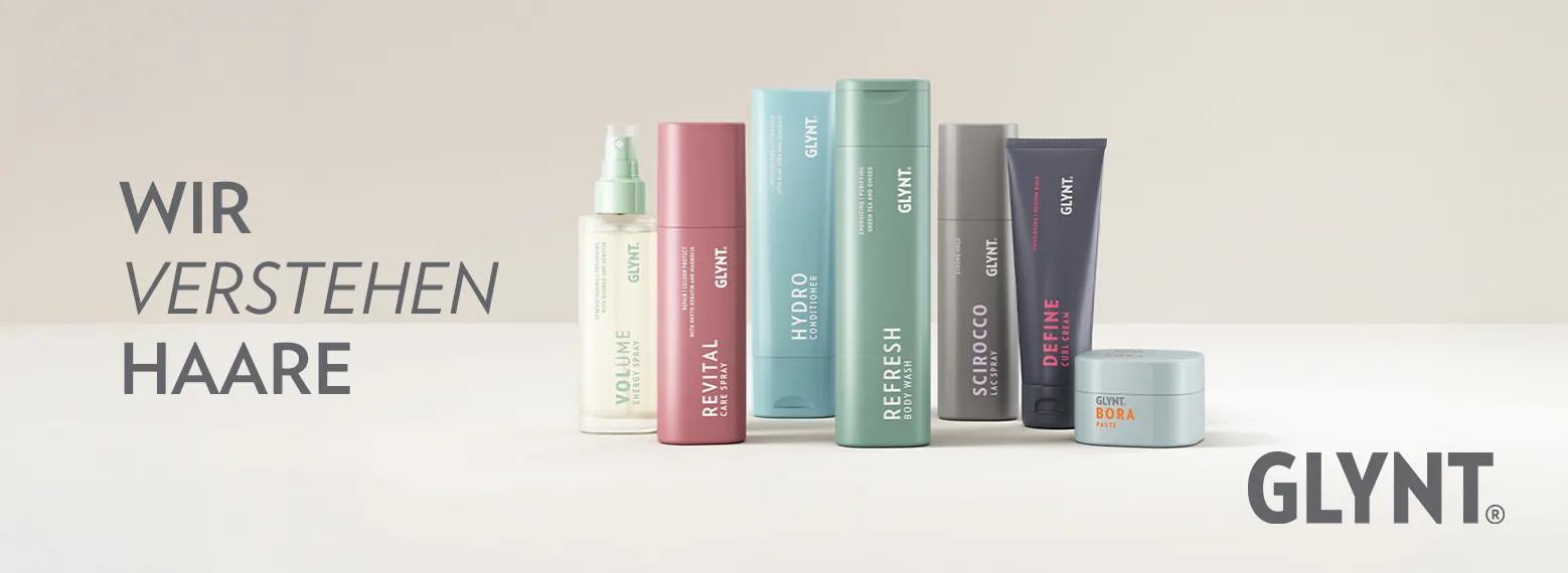 GLYNT Pflegelinie: Volume, Revital, Hydro, Refresh, Scirocco, Define, Bora
